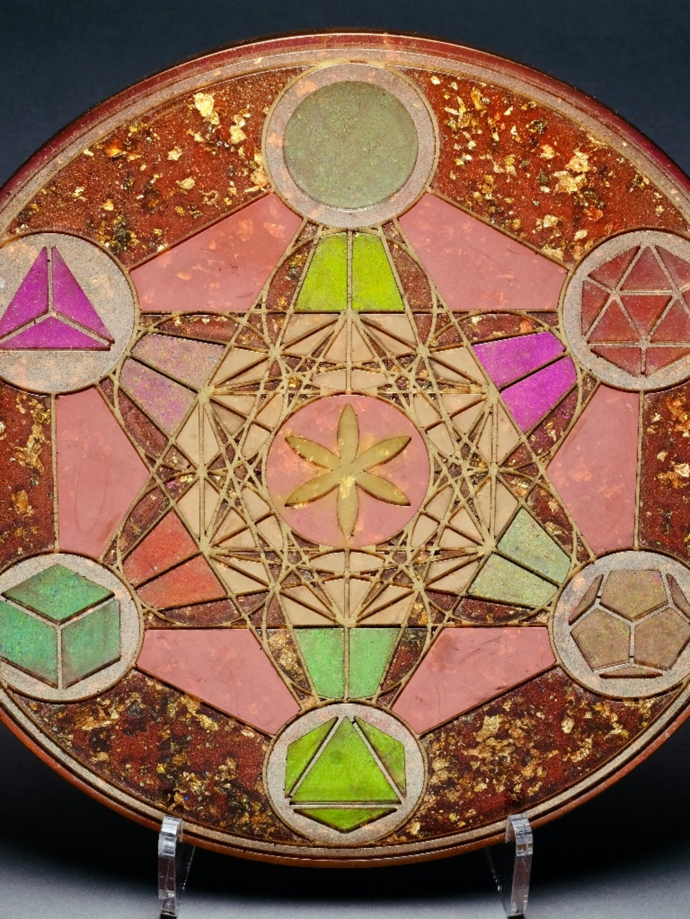 Large Sacred Geometry Plaque Art Object
